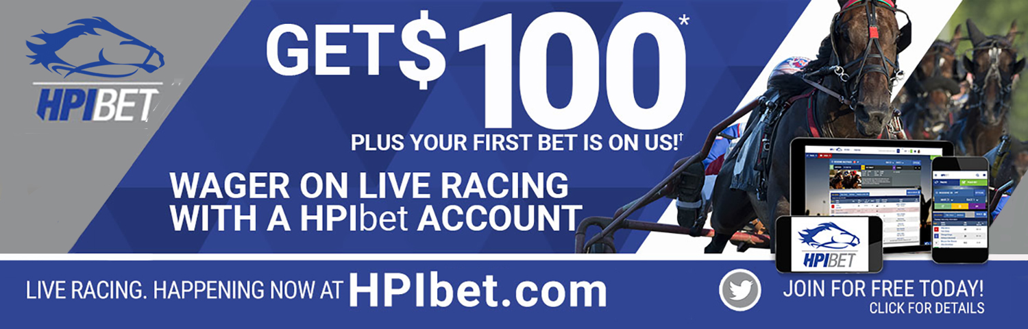 Get $100 plus your first bet is on us! Wager on live racing with a HPIbet account. Live racing. Happening now at HPIbet.com